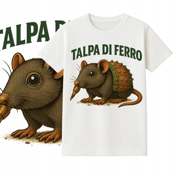 T-Shirt Dziecięcy Koszulka Zabawny Brainrot Talpa Di Ferro Prezent