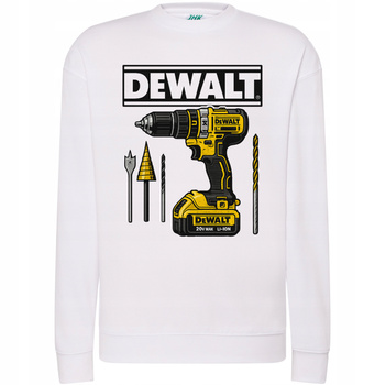 Bluza Męska z Nadrukiem DEWALT Wiertarka Budowa Super HIT na Prezent