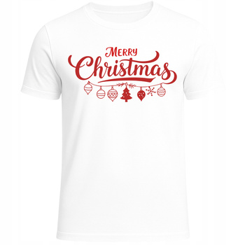 Koszulka Świąteczna Merry Christmas Bombki Bożonarodzeniowy Prezent