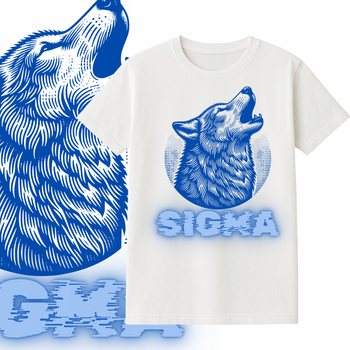 T-Shirt Dziecięcy Koszulka z Nadrukiem SIGMA MALE Wilk Alfa Prezent