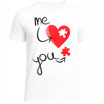 Koszulka Na Walentynki Super Nadruk Uroczy Miłość Ekstra Prezent HIT