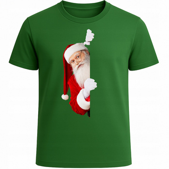 Koszulka Świąteczna z Nadrukiem Mikołaj Zabawna HIT Prezent na Gwiazdkę