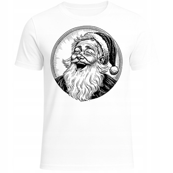 Koszulka Świąteczna z Nadrukiem Święty Mikołaj Święta Super na Prezent