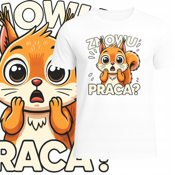 T-Shirt Męski Koszulka Nadruk dla Kolegi z Pracy Praca Śmieszne Prezent