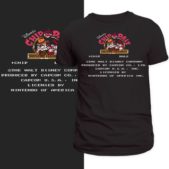 T-Shirt Męski Nadruk Koszulka Chip i Dale Gra Retro Brygada RR Prezent