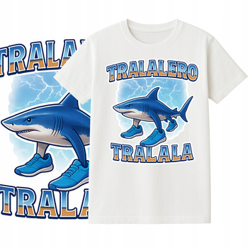 T-Shirt Dziecięcy Koszulka Brainrot Tralalero Tralala Prezent