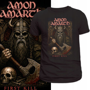 Koszulka Amon Amarth Death Metal Wiking Koncert Nadruk HD Prezent