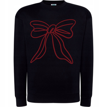 Bluza Świąteczna z Nadrukiem Kokarda Minimalistyczny Wzór Super Prezent