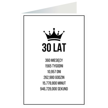 Kartka okolicznościowa - 30 Lat, licznik