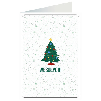 Kartka okolicznościowa - Wesołych, choinka