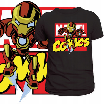 T-Shirt Męski Koszulka Nadruk Ironman Marvel Comics Superhero Prezent