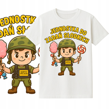 T-Shirt Dziecięcy Koszulka Jednostka do Zadań Słodkich Prezent