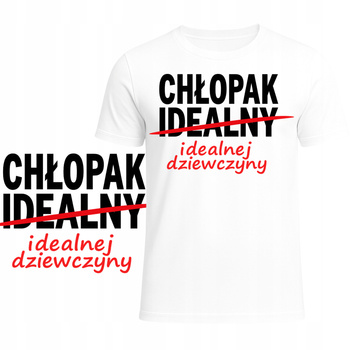 Koszulka z Zabawnym Nadrukiem Chłopak Idealny Prezent na Dzień Chłopaka