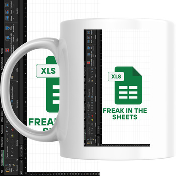 Kubek Nadruk Excel Arkusz Freak in the Sheets Praca Biuro Upominek Prezent