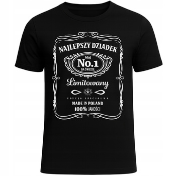 Koszulka Na Dzień Dziadka Nadruk Najlepszy Dziadek Jack Daniels Prezent