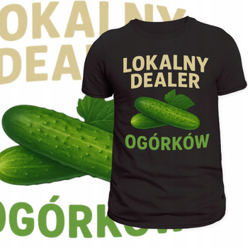 Koszulka Dla Sprzedawcy Ogórków Ogórek Śmieszny Nadruk Dealer Prezent