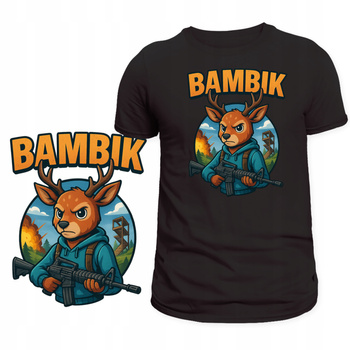 Koszulka dla Bambika HIT Nadruk Ale z Ciebie Bambik Super na Prezent