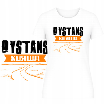 T-Shirt Damski Koszulka HIT Śmieszny Nadruk Dystans Super na Prezent