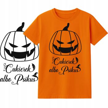 Koszulka na HALLOWEEN dla Dzieci Super Nadruk ze Strasznym Motywem