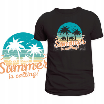 T-Shirt na Wakacje Męski Koszulka Super Nadruk Chill Plaża Lato Prezent