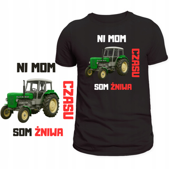 T-Shirt na Żniwa Męska Koszulka Zabawny Nadruk HIT Lato Rolnik Prezent