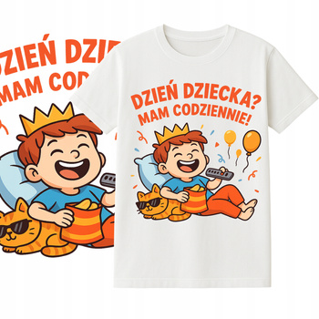 T-Shirt Dziecięcy Koszulka Dzień Dziecka Mam Codziennie Prezent