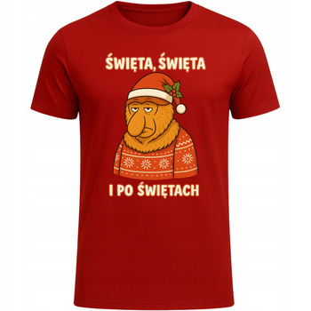 Koszulka Świąteczna Nadruk Nosacz Święta i po Świętach Super Prezent