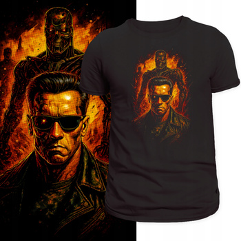 Koszulka Terminator Arnold Film Klasyk Nadruk HD T-Shirt na Prezent