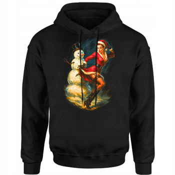 Bluza Świąteczna Męska Bałwan Śmieszny Sexy Nadruk 3D Prezent Bawełna