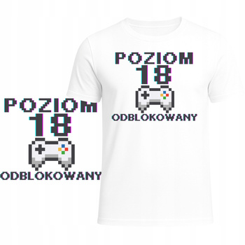 Koszulka na Osiemnastkę Męska z Nadrukiem HIT 18 Urodziny Super Prezent