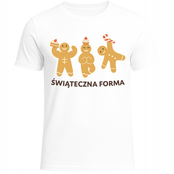 Koszulka Bożonarodzeniowa Świąteczna Forma Pierniki Humor Super Prezent