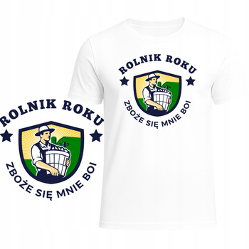 T-Shirt na Żniwa Męska Koszulka Super Nadruk Lato Rolnik Żniwa Prezent
