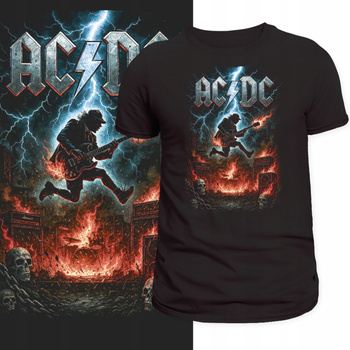 T-Shirt Męski Nadruk Koszulka ACDC AC DC Rock&Roll Rock Hard HD Prezent