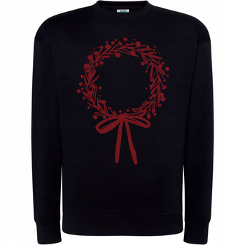 Bluza Świąteczna z Nadrukiem Wieniec Minimalistyczny Wzór Super Prezent