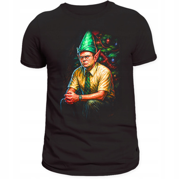 Koszulka Świąteczna Dwight The Office Zabawny Nadruk 3D Prezent Bawełna