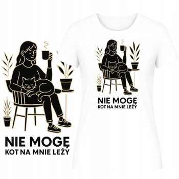 T-Shirt Damski Koszulka Śmieszny Nadruk Super Prezent Idealny dla Lenia