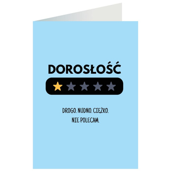 Kartka okolicznościowa - Dorosłość, gwiazdki