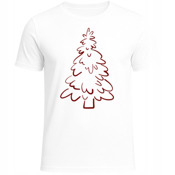 Koszulka Świąteczna Choinka Nadruk Super Prezent Na Boże Narodzenie