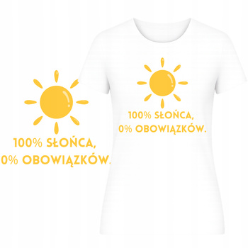 T-Shirt na Lato Damski Koszulka Super Zabawny Nadruk na Plażę Wakacje