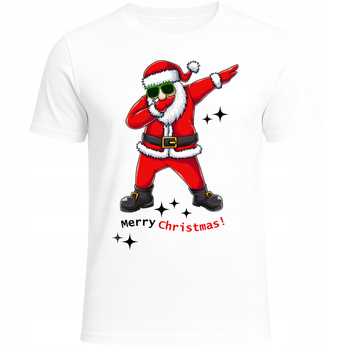 Koszulka Świąteczna z Nadrukiem Mikołaj Dabbing Merry Christmas Prezent