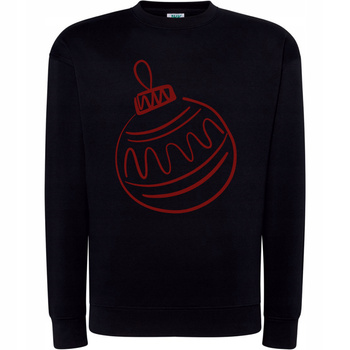 Bluza Świąteczna z Nadrukiem Bombka Minimalistyczny Wzór Super Prezent