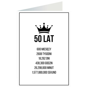 Kartka okolicznościowa - 50 Lat, licznik