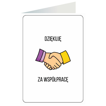 Kartka okolicznościowa - Dziękuje za współprace