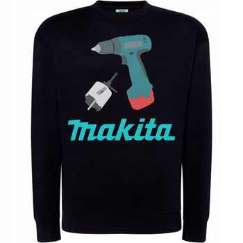 Bluza Męska z Nadrukiem MAKITA Budowa Wiertarka HIT Super na Prezent