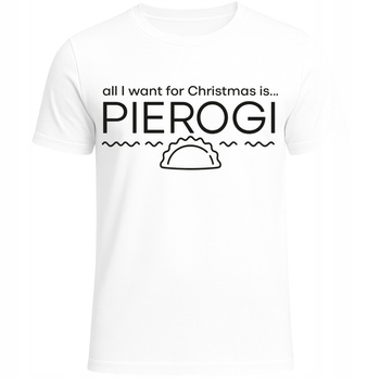 Koszulka Świąteczna z Nadrukiem Pierogi Zabawna Polska Tradycja Prezent