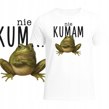 T-Shirt Męski Koszulka Super Śmieszny Nadruk Nie Kumam Żaba HIT Prezent