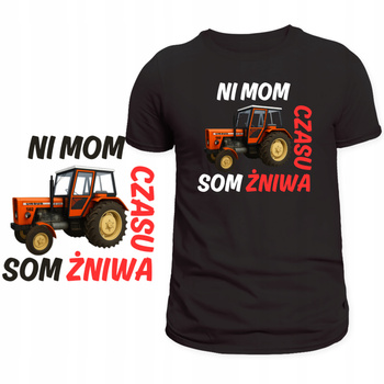 T-Shirt na Żniwa Męska Koszulka Zabawny Nadruk HIT Lato Rolnik Prezent