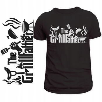 T-Shirt Męski Koszulka Super Nadruk The GrillFather Prezent Dzień Ojca