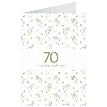 Kartka okolicznościowa - Kwiaty, 70 lat