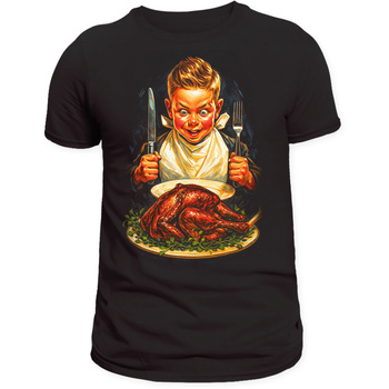 Koszulka Świąteczna Dziecko Głodomor Nadruk 3D Prezent Bawełna